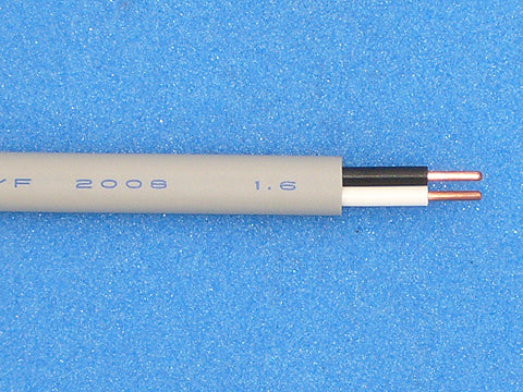 EMEEF1.62｜600V平形ポリエチレン絶縁耐燃性ポリエチレンシースケーブル100M巻 1.6MM×2C 1.6×2芯 100m巻