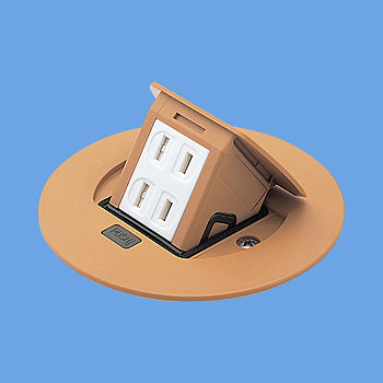 DU1100F｜住宅用F型アップコン丸型 2コ口 ナチュラルバーチ