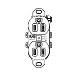 WCF62115B｜埋込ダブルコンセント