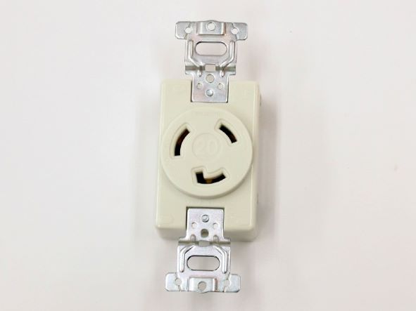 WF2520W｜引掛埋込コンセント 接地2P20A ミルキーホワイト – 電材Days