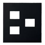 WNS6773B｜SO-STYLE 簡易耐火プレート3コ用(2+1)(マットブラック) 3コ(2+1)用