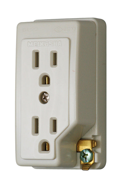 ME2743W｜接地WコンセントE付 15A 125V アースターミナル付