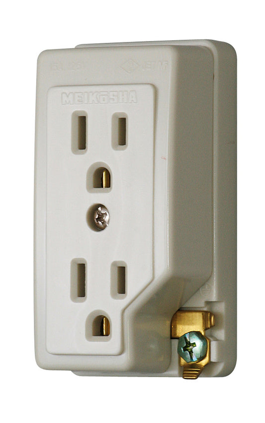 ME2743W｜接地WコンセントE付 15A 125V アースターミナル付