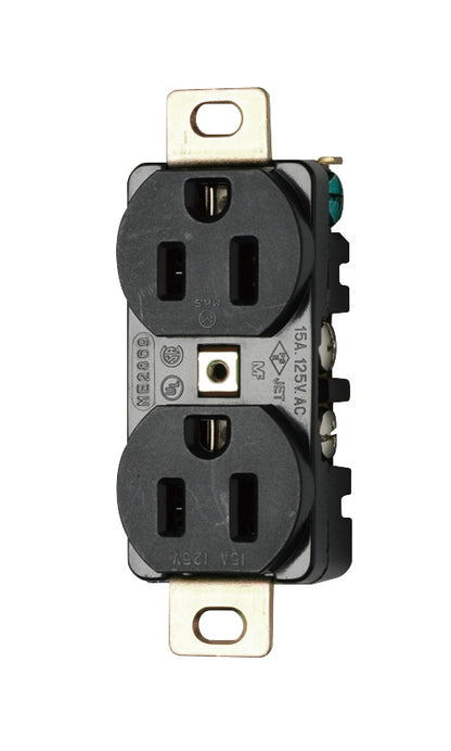 ME2869｜接地埋込Wコンセント UL/CSA 15A 125V 5-15R