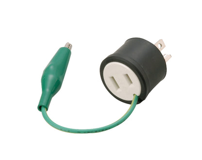 ME2942T1｜逆接地アダプター Eクリップ付 15A 125V アースクリップ付