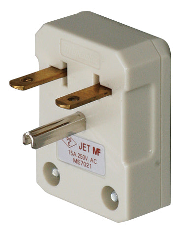 ME7021｜15A 250V 接地L形プラグ 15A 250V (丸形コード用)