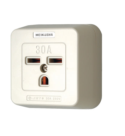 ME8603W｜接地2P 30A 露出コンセント 30A 250V (白)