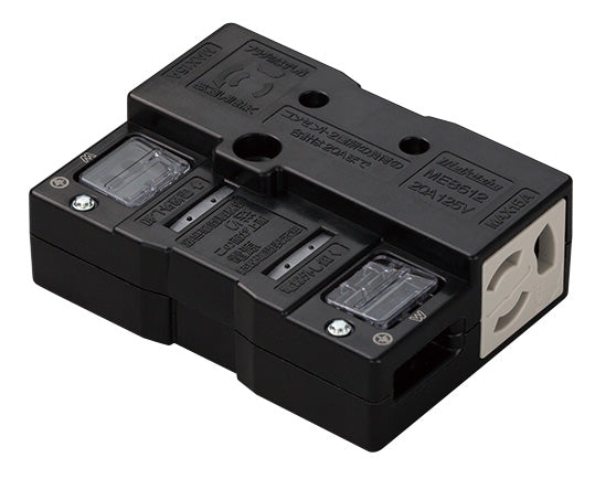 ME8612B｜アクセスフロア用コンセントII型 20A 125V 2個口 黒