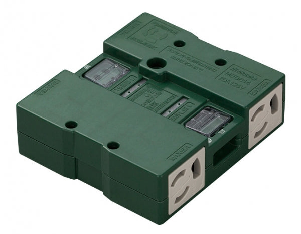 ME8614M｜アクセスフロア用コンセントII型 20A 125V 4個口 緑 – 電材Days