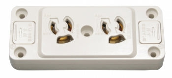 ME8631｜抜止接地Wコンセント 15A 125V 仮設用