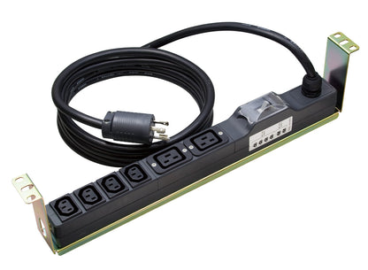 ME8713TA3｜横取付200Vコンセント VCT3m 16A 250V 19インチラック用