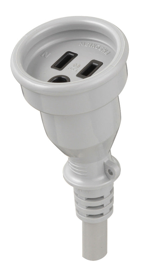 ME9221T05｜接地防水ラインコネクタボデー 15A 125V (VCT約0.5m付)