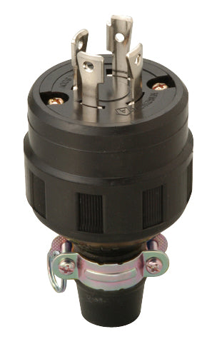 MH2581｜600V 接地3P 30A 引掛ゴムプラグ 30A 600V (L17-30P 準拠)