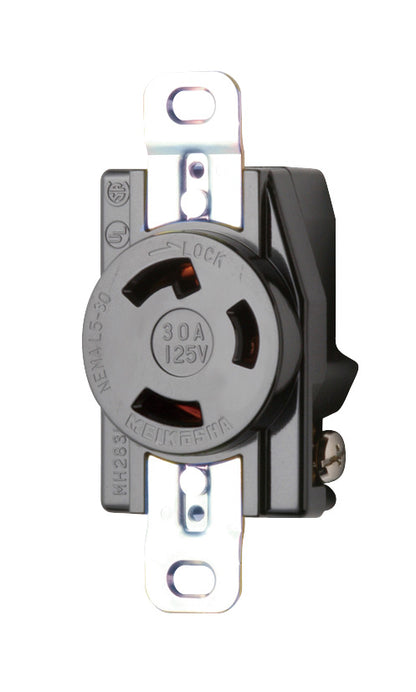 MH2832｜UL/CSA引掛埋込コンセント 接地2P 30A 125V L5-30R