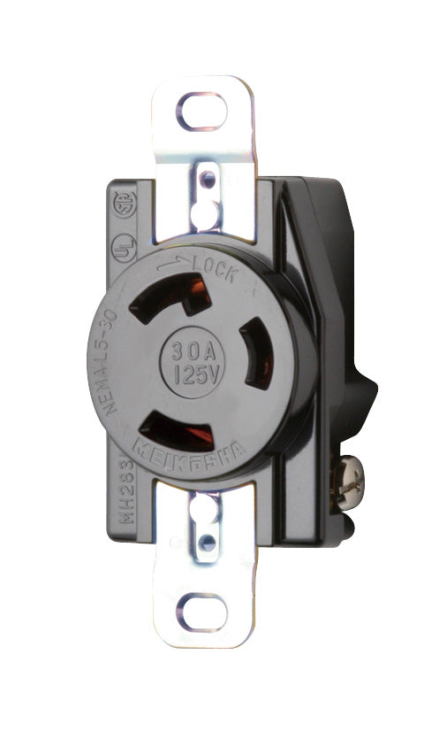 MH2832｜UL/CSA引掛埋込コンセント 接地2P 30A 125V L5-30R