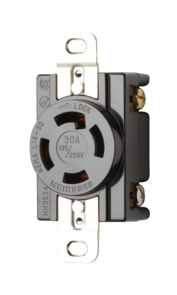 MH2834｜接地3P30A 125/250V引掛埋込コンセント 30A 250V UL/CSA L14-30R
