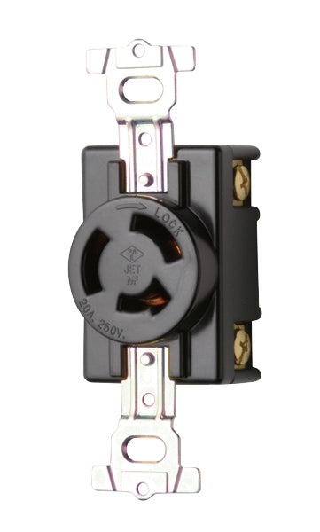 MH2875｜3P 20A 引掛埋込コンセント 20A 250V (黒)