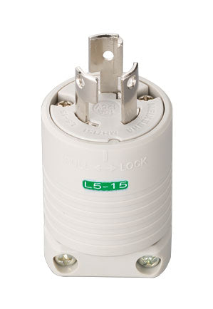 MH7151W｜接地2P 15A 引掛プラグ 白 15A 125V (L5-15P 準拠)