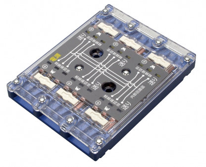 MJ2498｜VVF用ねじなしジョイントボックス 20A 300V 5分岐 結線完了表示付 (青)