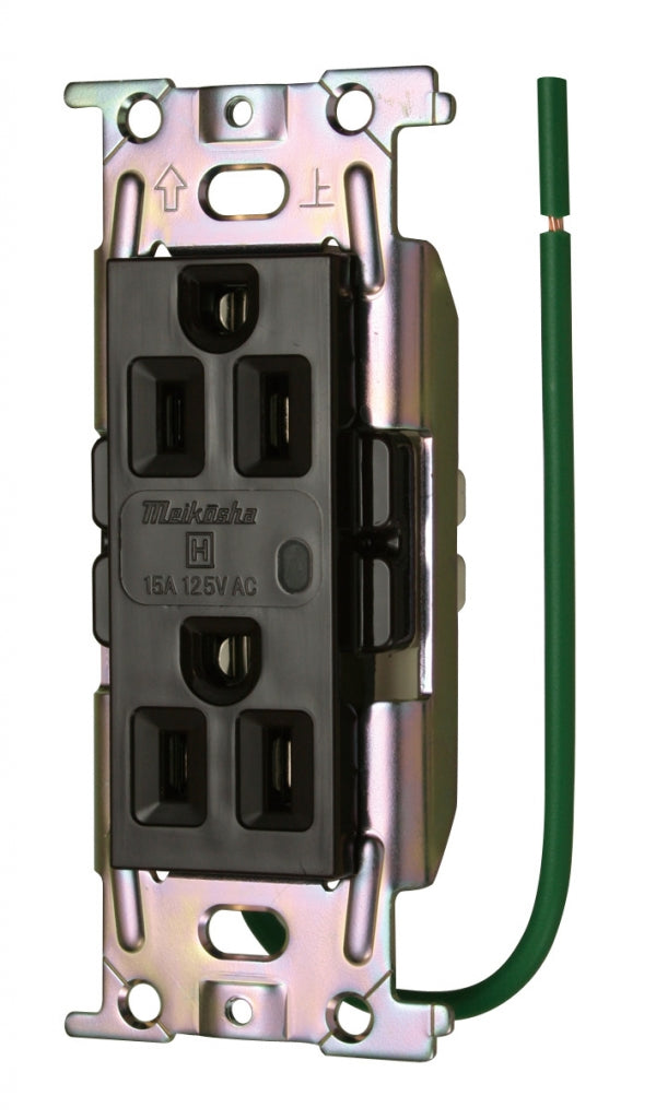 ML1272T4C｜ML医用接地埋込WコンC形 15A125V表示ランプ付チョコSタイプ