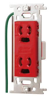 ML1283R-1｜ML抜止接地Wコン 赤 15A 125V 接地リード線付