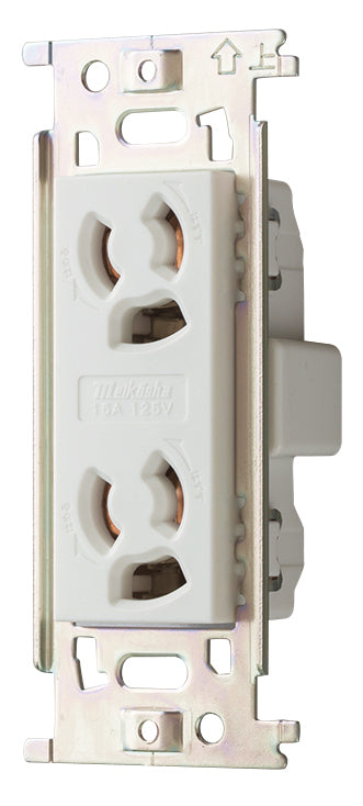 ML1286W｜ML抜止接地ダブルコンセント 15A 125V 白