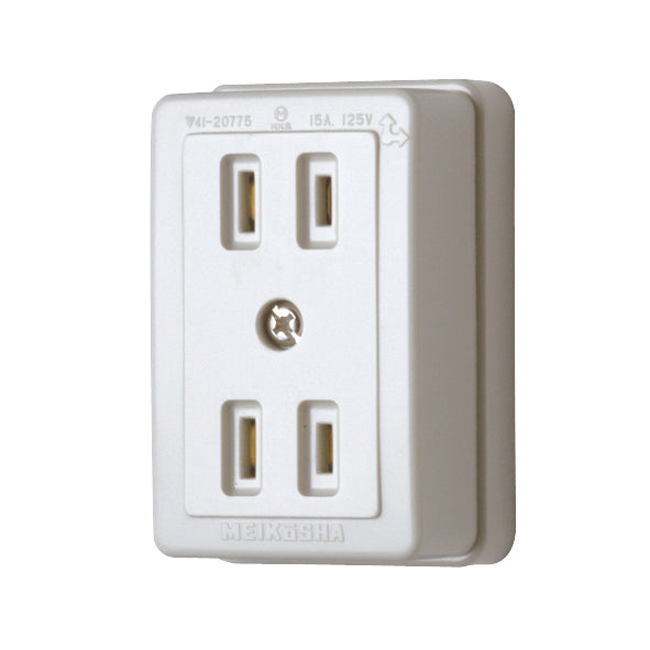 MR2741W｜Wコンセント(白) 15A 125V (送り端子付)
