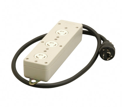 MR2934｜3P 20A 引掛3個口タップ 20A 250V コード1m付(VCT3.5m平方メートル)