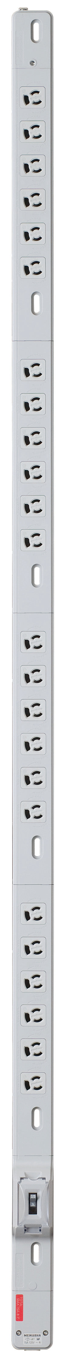 MR7624｜FM15Aコンセントバー(24個口) 15A 125V 15A安全ブレーカ付