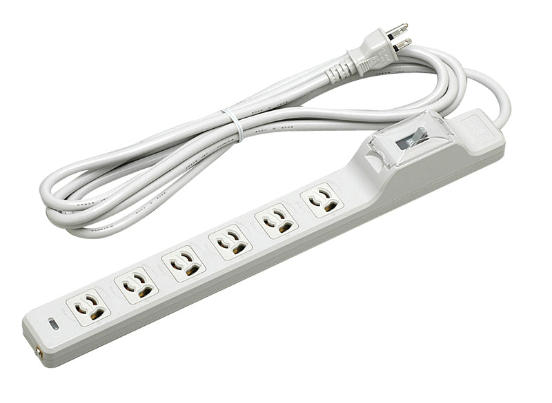 MR7632TJ3｜OA用抜止接地タップ(6個口) 15A 125V 15A安全ブレーカ付 VCTF3m 接地プラグ付