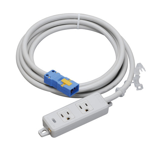 MR7702NT3｜横形OA用接地タップ2個口 VCT3m 15A 125V ランプ、マグネット付 ハーネスプラグ付