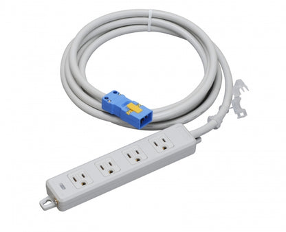 MR7704NT3｜横形OA用接地タップ4個口 VCT3m 15A 125V ランプ、マグネット付 ハーネスプラグ付