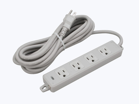 MR7704TJ5｜横形OA用接地タップ4個口 VCTF5m 15A 125V ランプ、マグネット付 接地プラグ付