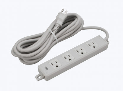 MR7704TJ5｜横形OA用接地タップ4個口 VCTF5m 15A 125V ランプ、マグネット付 接地プラグ付