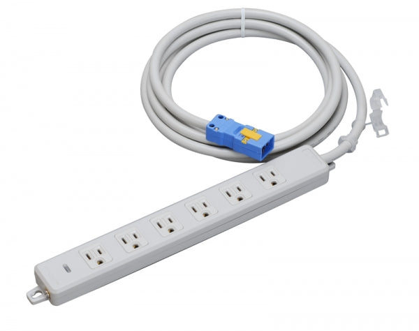 MR7706NT3｜横形OA用接地タップ6個口 VCT3m 15A 125V ランプ、マグネット付 ハーネスプラグ付