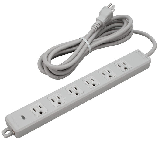 MR7706TJ3｜横形OA用接地タップ6個口 VCTF3m 15A 125V ランプ、マグネット付 接地プラグ付