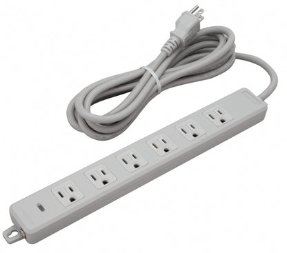 MR7706TJ3｜横形OA用接地タップ6個口 VCTF3m 15A 125V ランプ、マグネット付 接地プラグ付