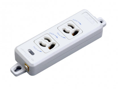 MR7902-N｜横形OA用抜止接地タップ2個口 コードなし 15A 125V ランプ、マグネット付