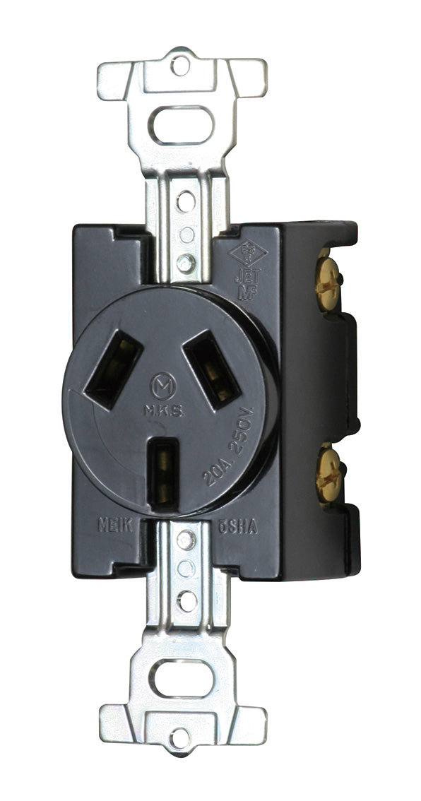 MU2809｜3P 20A 埋込コンセント(黒) 20A 250V