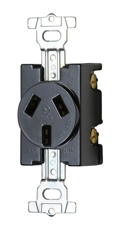 MU2809｜3P 20A 埋込コンセント(黒) 20A 250V