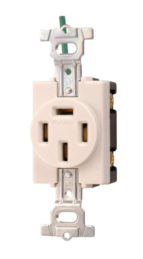 MU2821WW-1｜埋込コンセントH形 白 接地3P20A 250V 接地リード線付