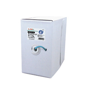 L-CAT6BOX-B|ネットワークケーブル 薄青色 100ｍ巻