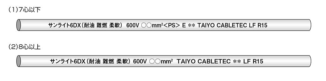 6DX3.54｜サンライト6DX LF 電気機器電源用耐油柔軟性ビニルキャブタイヤケーブル