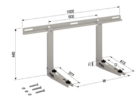 C-KZG|エアコン据付台 壁面用