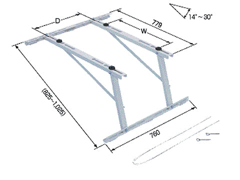 C-LZG|エアコン据付台直角屋根用