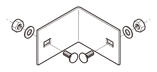 10ARK1|外直角曲り接続金具