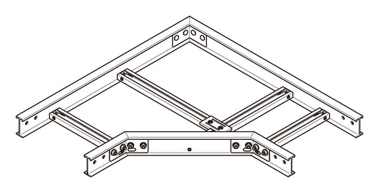 10FRLA80|外直角L形分岐ラック