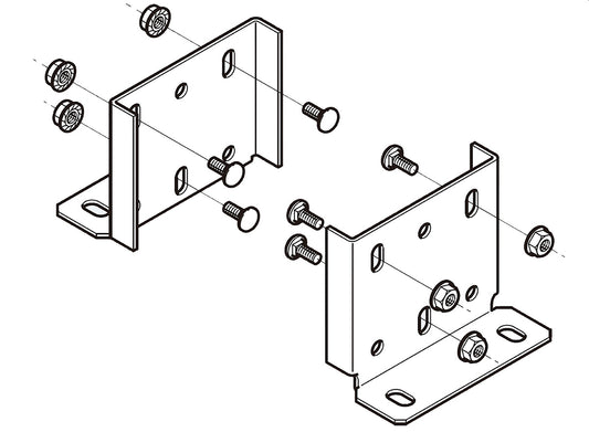 12RU1R|垂直ラック支持金具