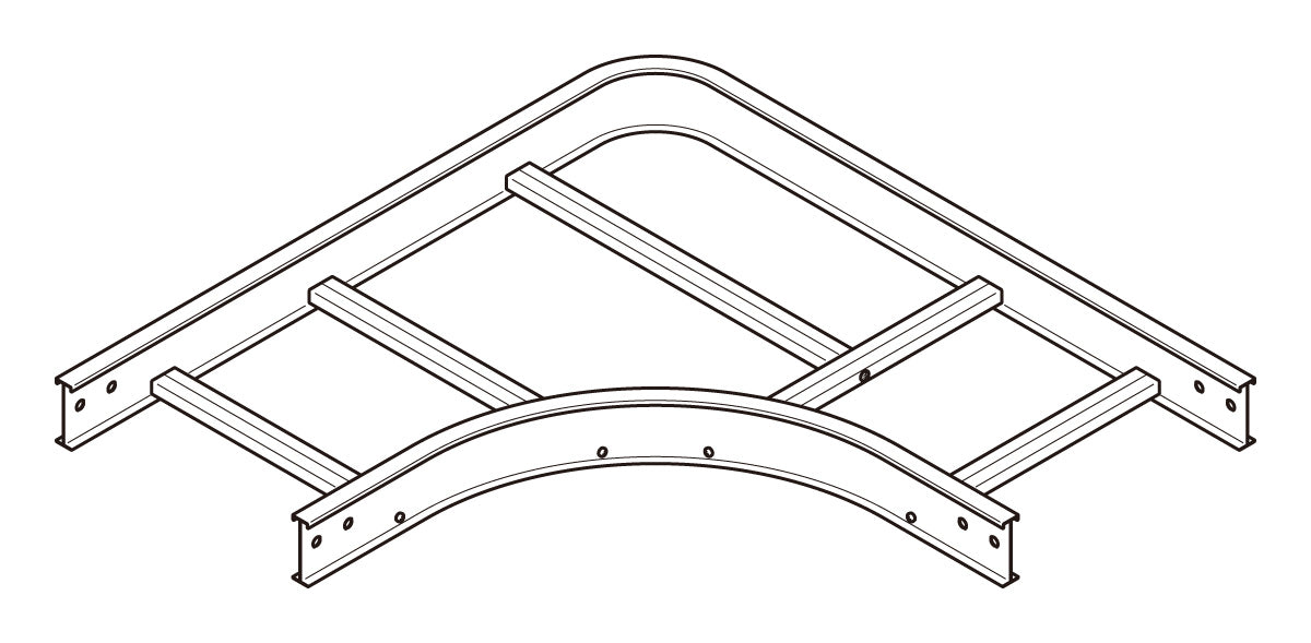 5ARLA20|アルミ 外直角L形分岐ラック
