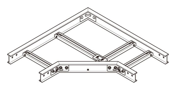 5FRLA50|外直角L形分岐ラック